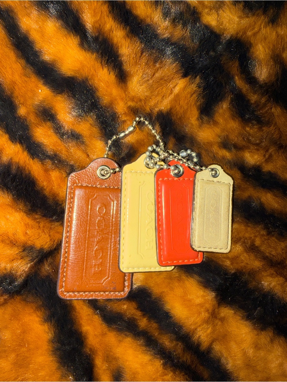 COACH Leather Hang Tag Set